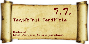 Tarjányi Terézia névjegykártya