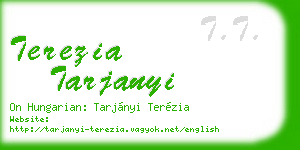 terezia tarjanyi business card